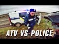 Неудачный уход от ПОЛИЦИИ | Escape POLICE ATV Chase | POLICE VS MOTO | Погоня ДПС за квадроциклом