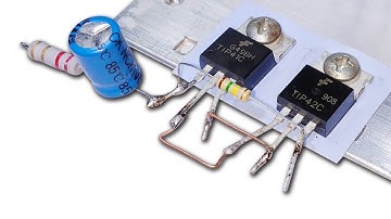 How To Make Mini Power Audio Amplifier Circuit Using Tip41+Tip42 || English Subtitle