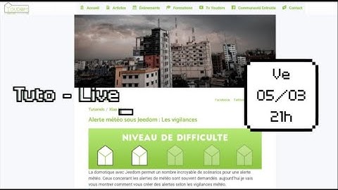 Tuto-live : Alerte météo JEEDOM
