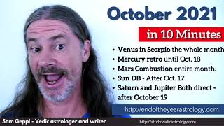October 2021 Vedic Astrology in Less Than 10 Minutes
