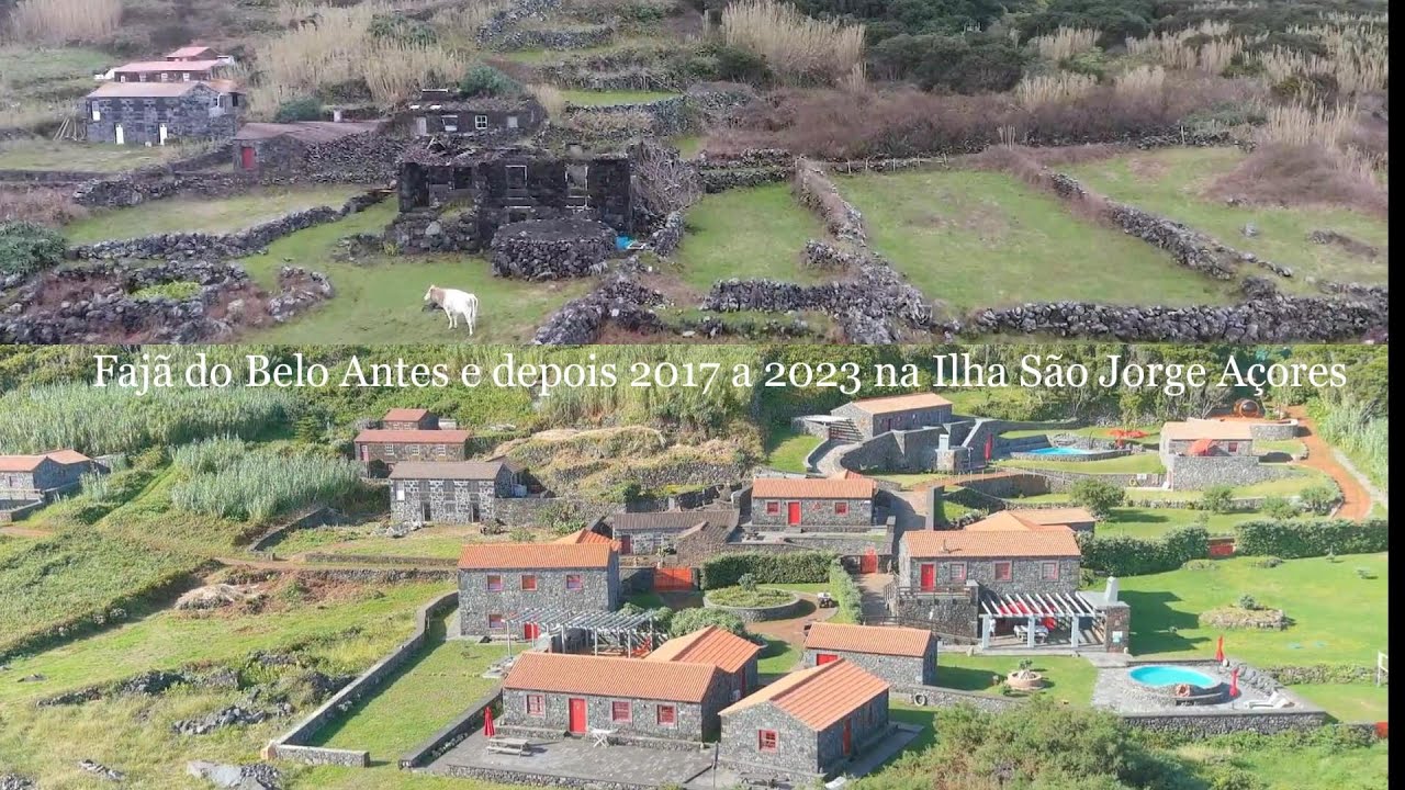 Fajã do Belo Antes e depois 2017 a 2023 na Ilha São Jorge Açores