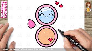 how draw makeup kit cute makeup compact beauty blender drawing