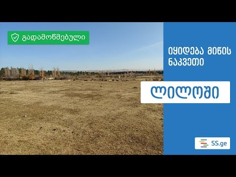 იყიდება მიწის ნაკვეთი ლილოში - SS.GE  სიტყვა და საქმე