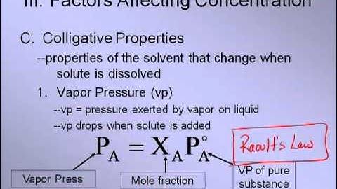 Solutions 5  Colligative Properties part 1