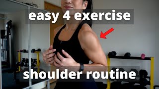 Easy 4 Exercise Shoulder Routine + Form Tips