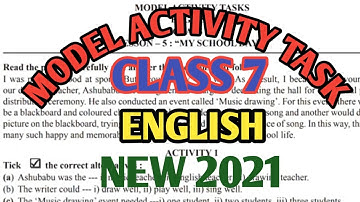 New model activity task 2021class 7//English//bablu