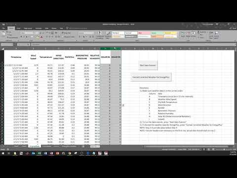 weather formatting for EnergyPlus