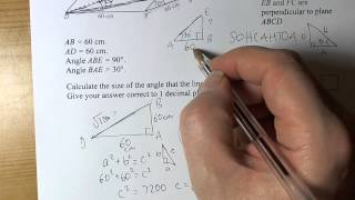 Q17 Trigonometry and Pythagoras in 3D 10A2