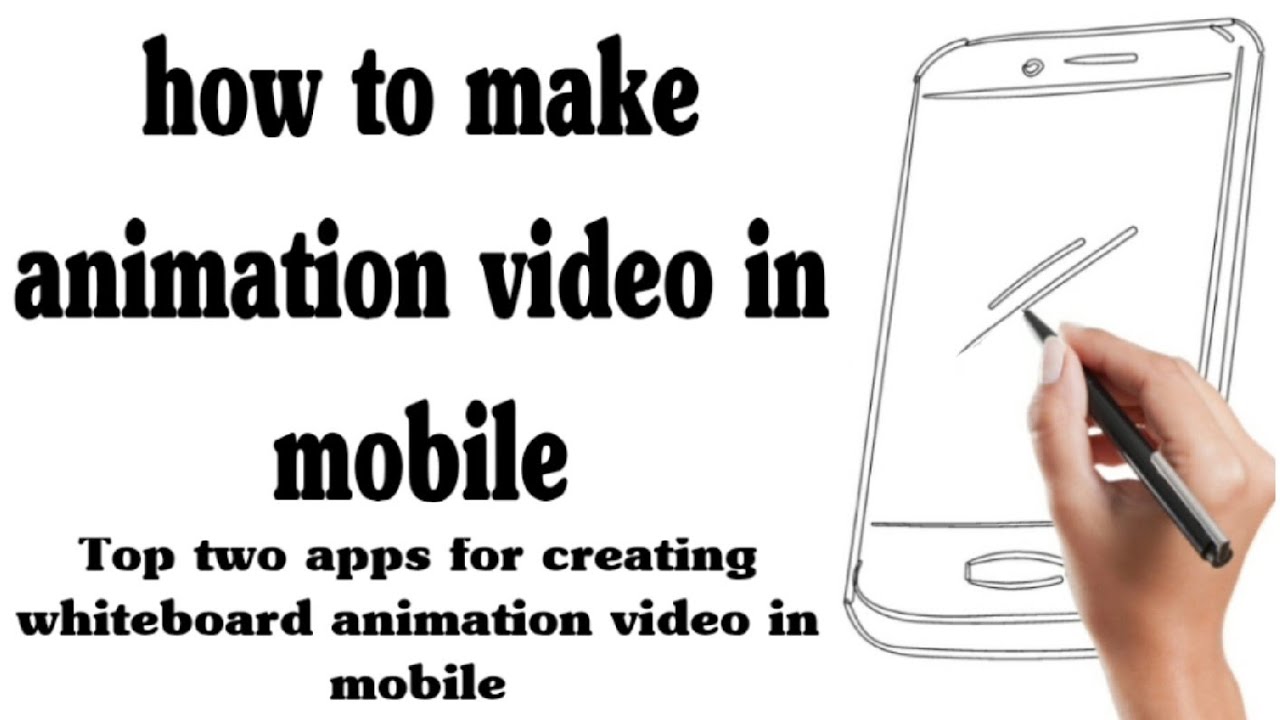 how to create whiteboard animation video in mobile - YouTube