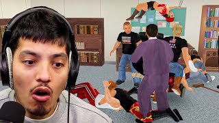 The CRAZIEST School Simulator where everyone fights (Old School) Part 1