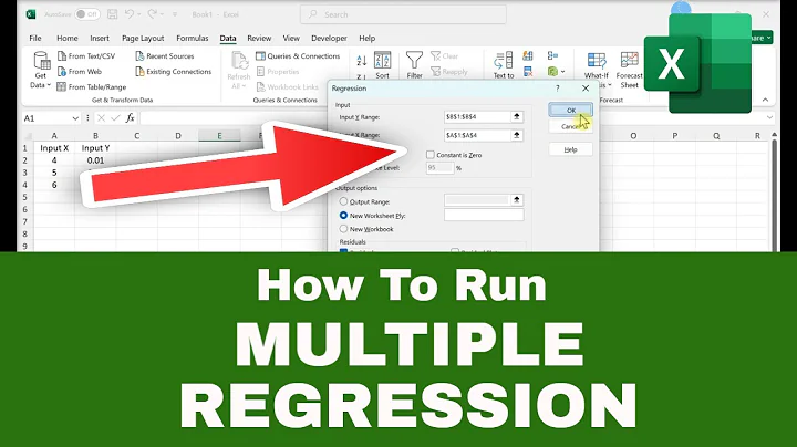 How to Run a MULTIPLE REGRESSION Analysis in Excel (Quick Tutorial)