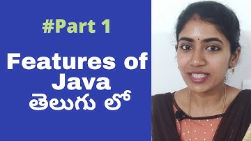 Features of Java in Telugu - Part 1