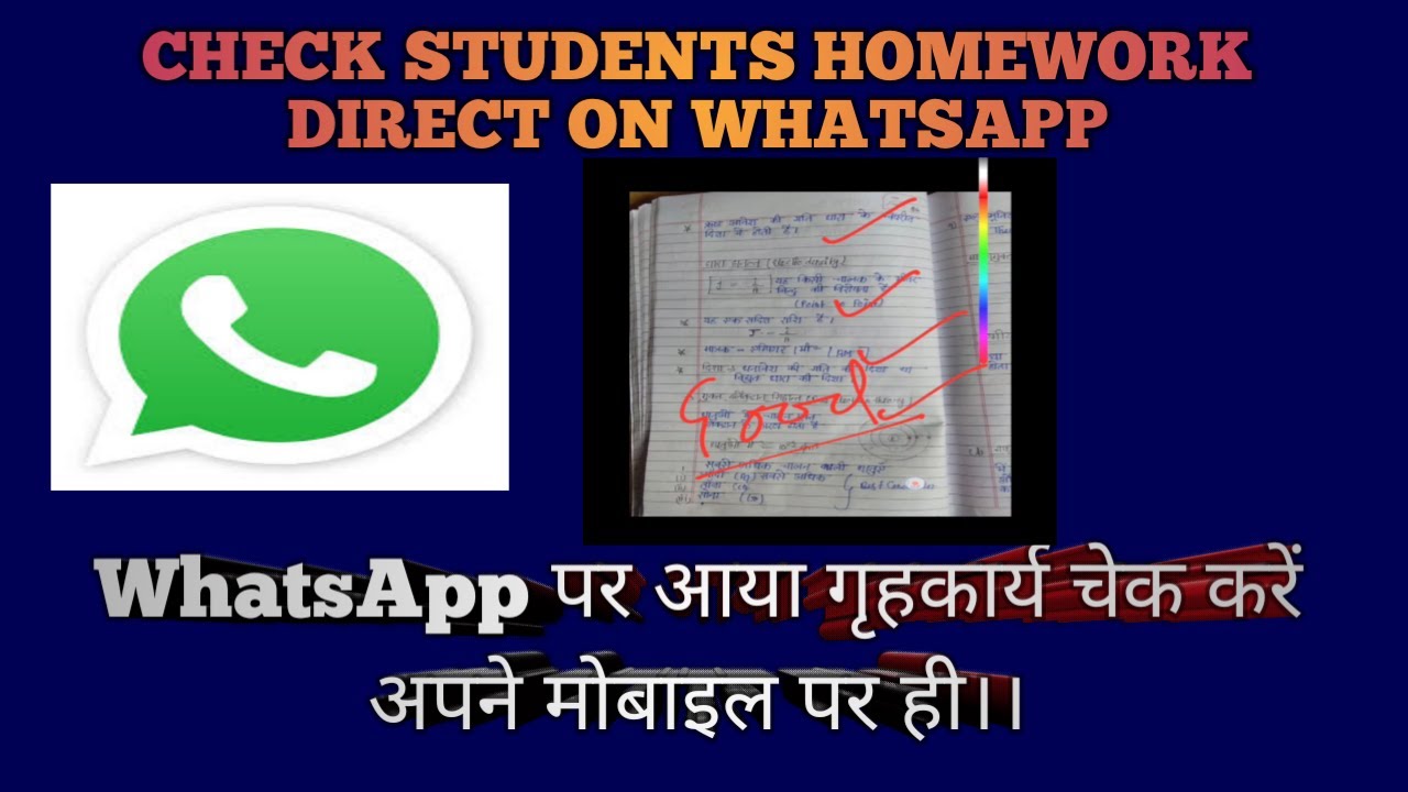 how to check homework on whatsapp