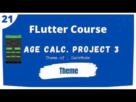 21 - Flutter Course : Build complete app p3 (Theme.of and dark mode)