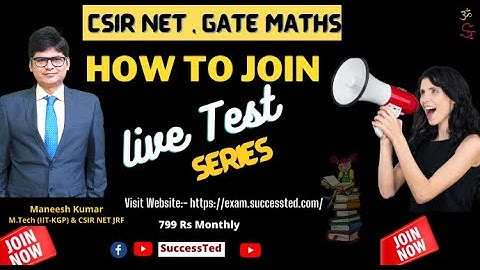 Live Test Series || Csir Net Mathematics and Gate Mathematics | IIT Jam Mathematics