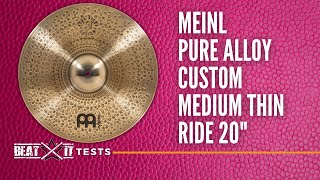 Element of a versatile cymbal set: 20&quot; Meinl Pure Alloy Custom Ride I A Test by EN BeatitTV