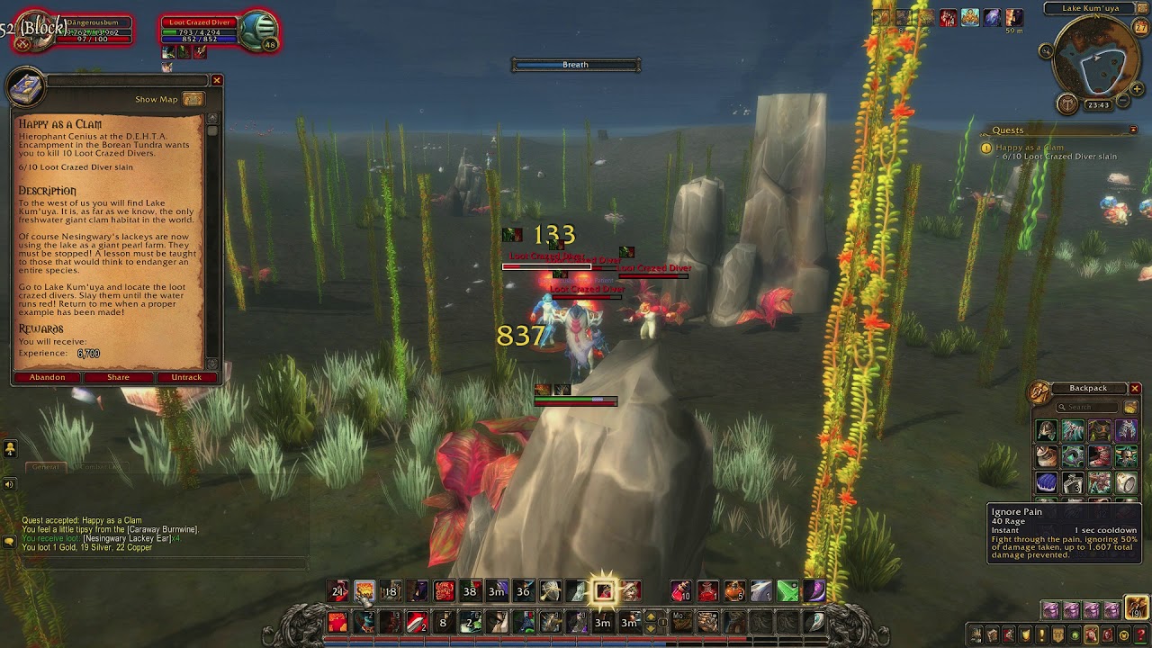 World of Warcraft: Happy as a Clam - Quest ID 11869 (Gameplay/Walkthrough)