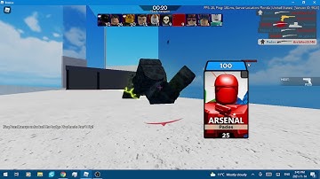 Video evidence of a hacker in Arsenal Roblox