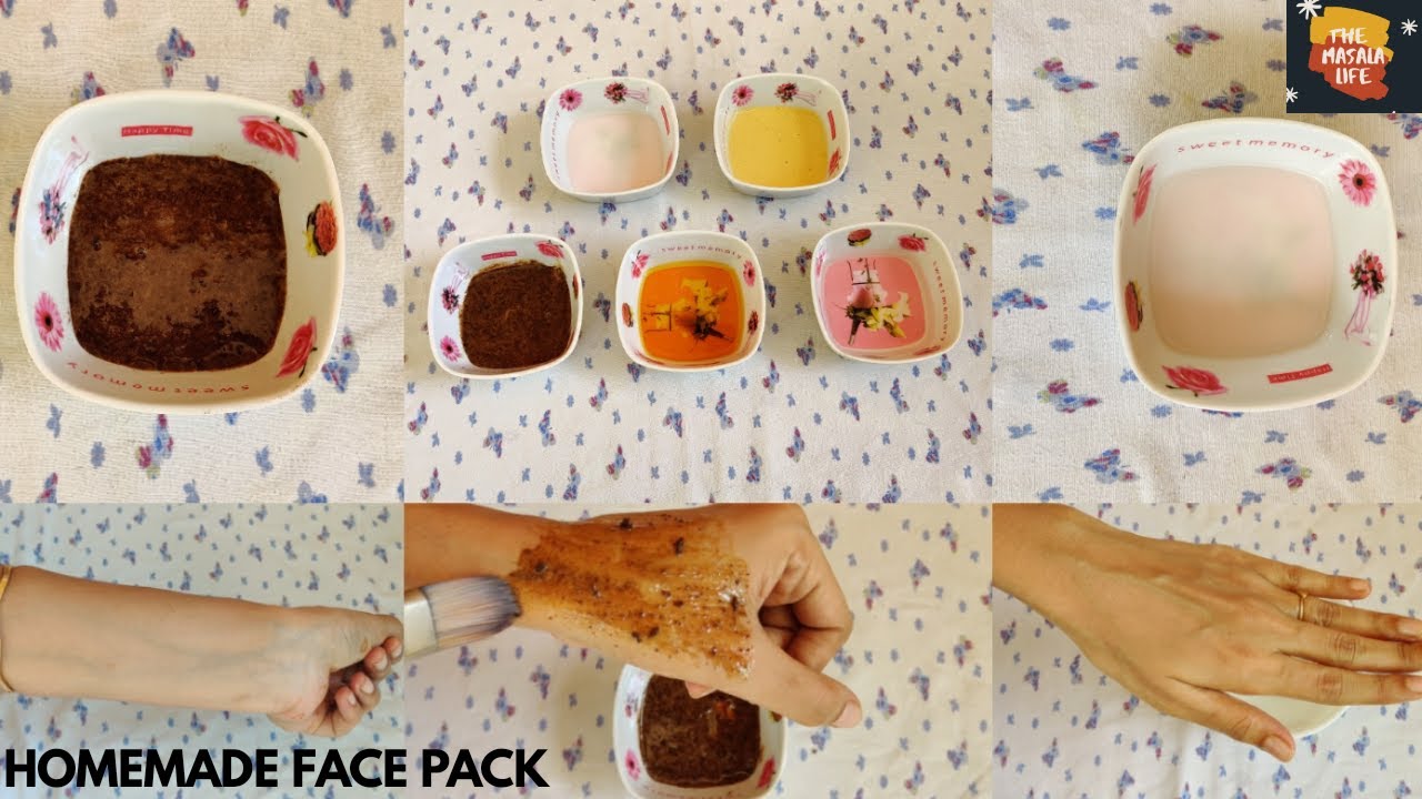 HOMEMADE FACE PACKS DIY Face Packs/ Face Masks at Home/Coffee
