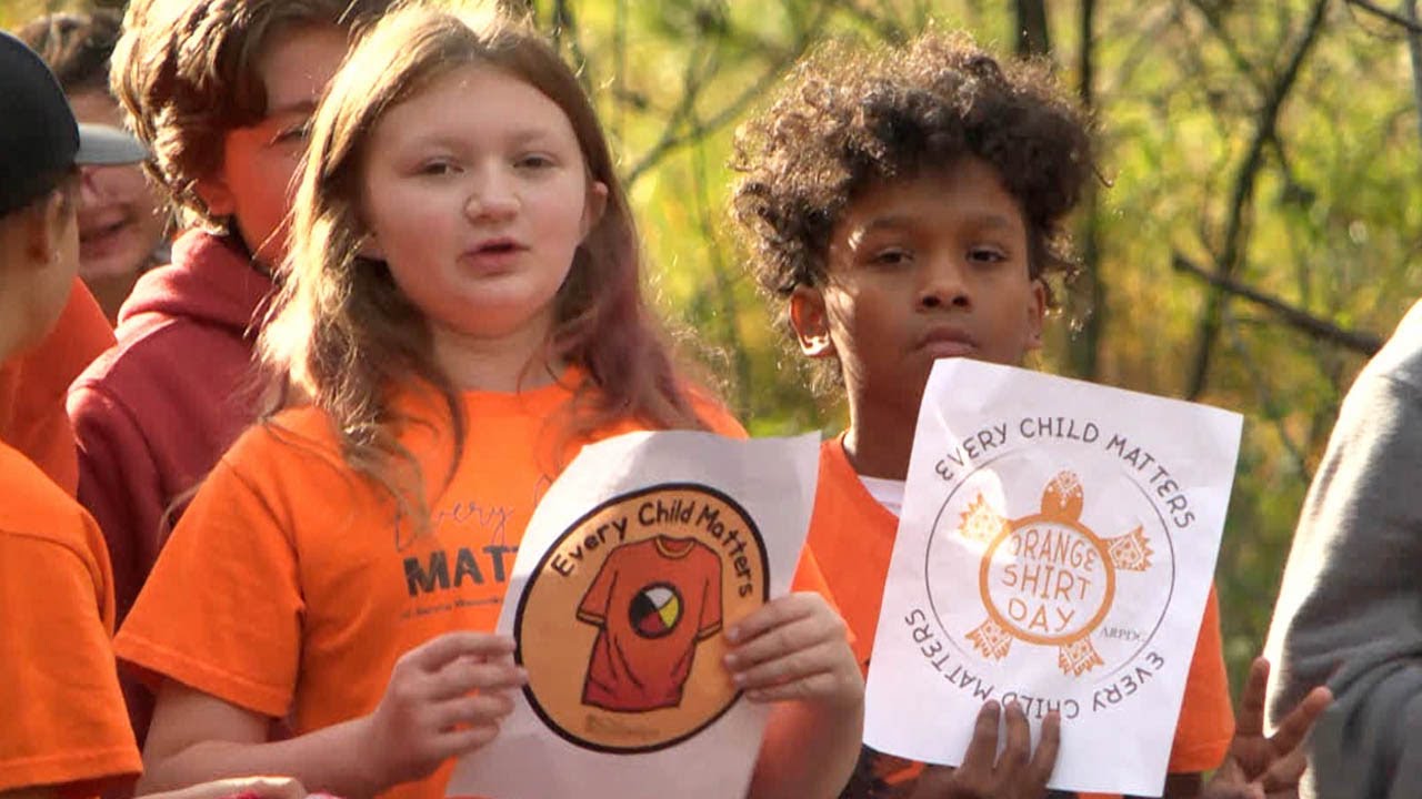 Golden Apple: Bemidji Charter School Students Walk for 'Orange