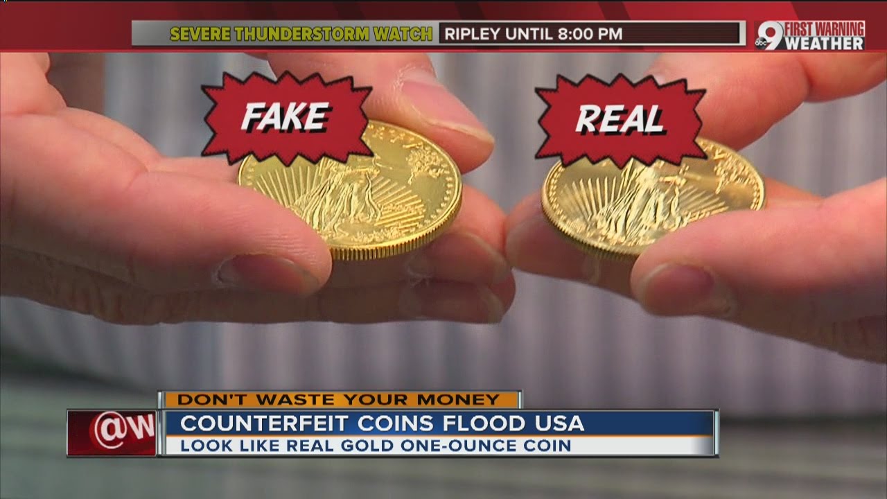 Counterfeit gold coins flood U.S. - YouTube