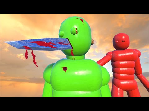 Smart AI NPC Ragdolls: Knife and Sword Fights! (with Active Ragdoll Physics)