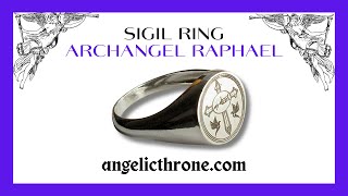 Archangel Raphael Silver Ring With Sigil By Angelic Throne - Angelology