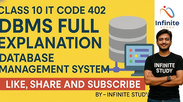 DBMS Class 10 IT Code 402 | Full Chapter in 9 Minutes | Database Management System Explained