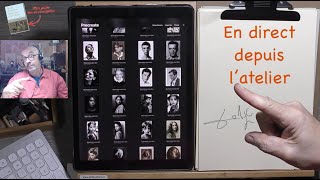Différentes études de visages  au clair-obscur, avec Philippe Flohic,  atelier le 18 11 2025