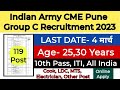 Army CME Pune Group C Recruitment 2023 | Indian Army Group C New Vacancy 2023#indianarmygroupc2023