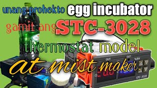 EGG INCUBATOR GAMIT ANG STC -3028 MODEL THERMOSTAT WIRINGS WITH AUTOMATIC MIST MAKER.
