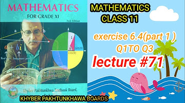 LECTURE #71 EXERCISE 6.4 (PART 1) (Q1 TO Q3) UNIT 6 PROBABILITY 1ST YEAR MATH KPK  BOARDS