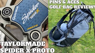 TaylorMade Spider Proto Putter and Pins & Aces Golf Bag Review!