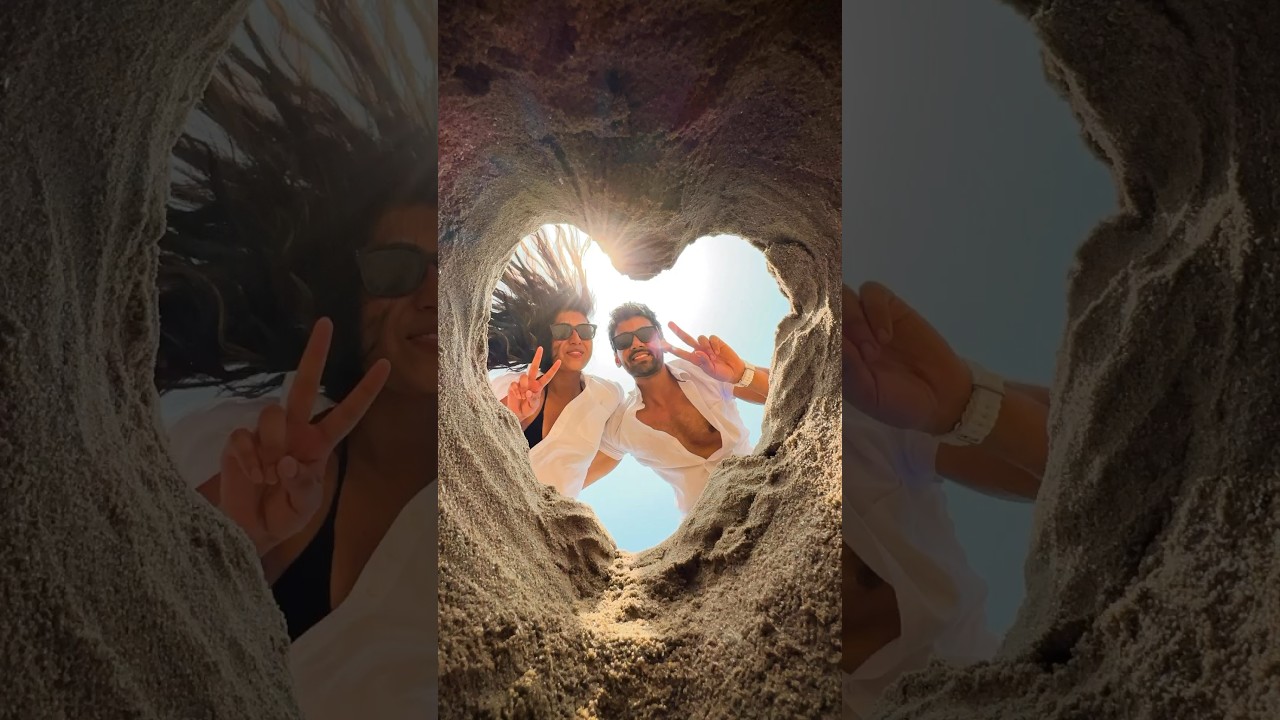 CREATIVE BEACH PHOTO IDEA FOR COUPLES 😍👫 📱📸 Wait for the result.🔥 