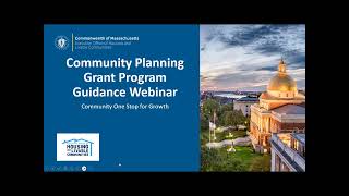 FY26 One Stop Webinars: Community Planning Grant Program