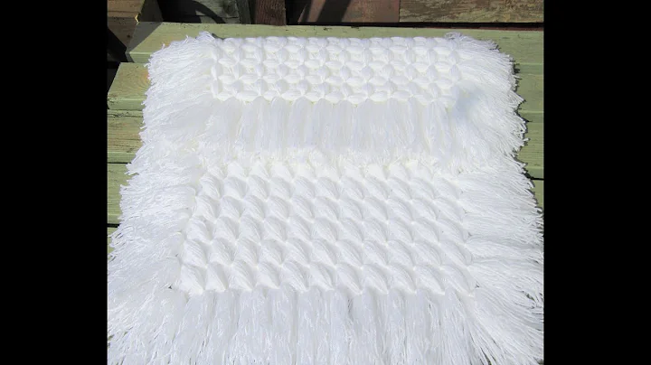 Criss Cross Blanket part 1 made on a pom pom loom ...
