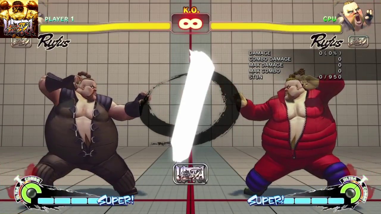 スト4 ルーファス 同キャラ限定コンボ Sf4 Rufus Double Lv3 Focus Attack Youtube