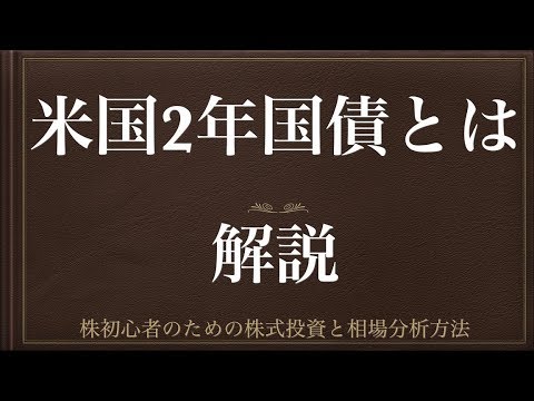 [動画で解説] 米国2年国債とは
