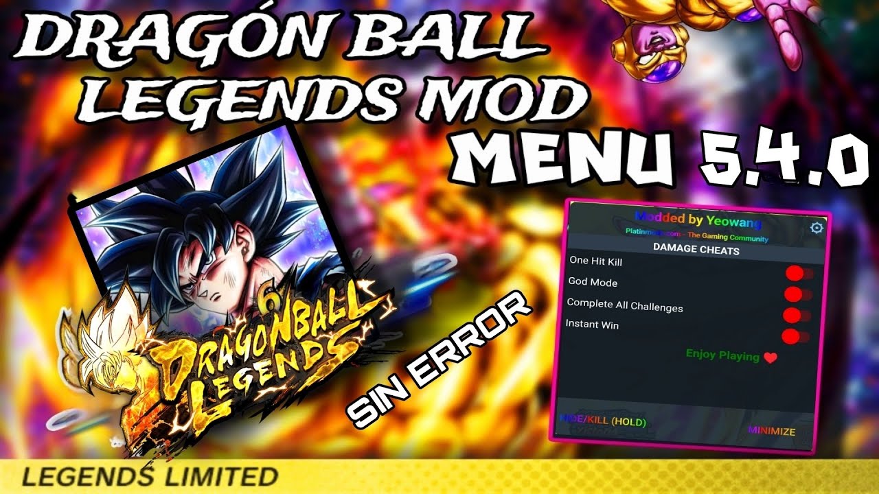 👾DRAGÓN BALL LEGENDS MOD MENU ULTIMA VERSIÓN 5.4.0/COMPLETAMENTE ...