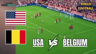 USA vs Belgium | Football World Cup 2026 | eFootball PES 2021 Full Gameplay