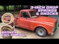 3-inch DJM lowering spring install on 1970 C10 (what surprises did we find durring tear down!?)