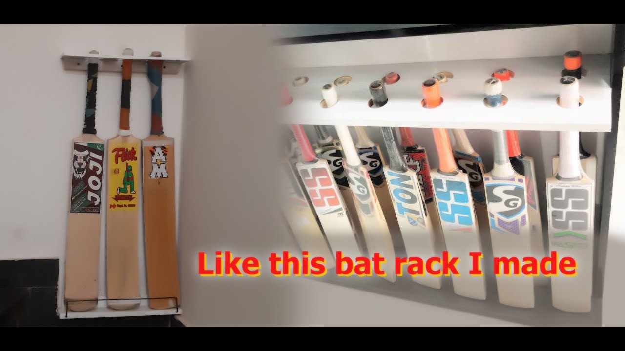How to Make Cricket Bats Rack | Making a Display Rack for Cricket Bats ...
