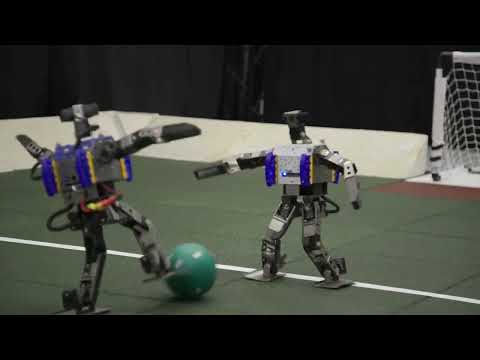 Tiny AI-trained robots demonstrate remarkable soccer skills