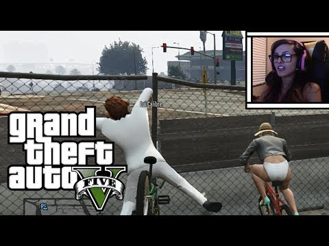 GTA 5 Online Funny Moments – Bike Fails And Throwing Punches w/ Lui Calibre!