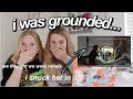 reacting to the video that got me grounded...  "I SNUCK MY BEST FRIEND IN"