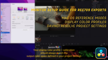 How to setup your monitor properly for Rec709 output in DaVinci Resolve using display color profiles