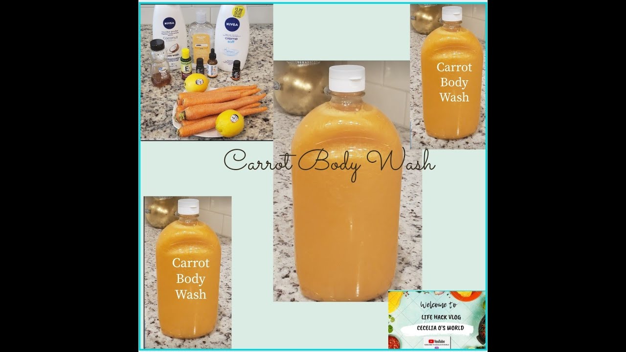 | Carrot Bodywash.| | Beauty Hack.| | DIY Lightening Glow Bodywash.| | Milk Bodywash.|