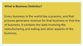Business Statistics and Its type Explained by Statistic Homework Help Experts
