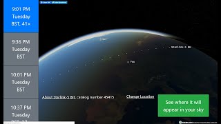 How to Find a Satellite in the Sky - See a Satellite Tonight perhaps Starlink. screenshot 2