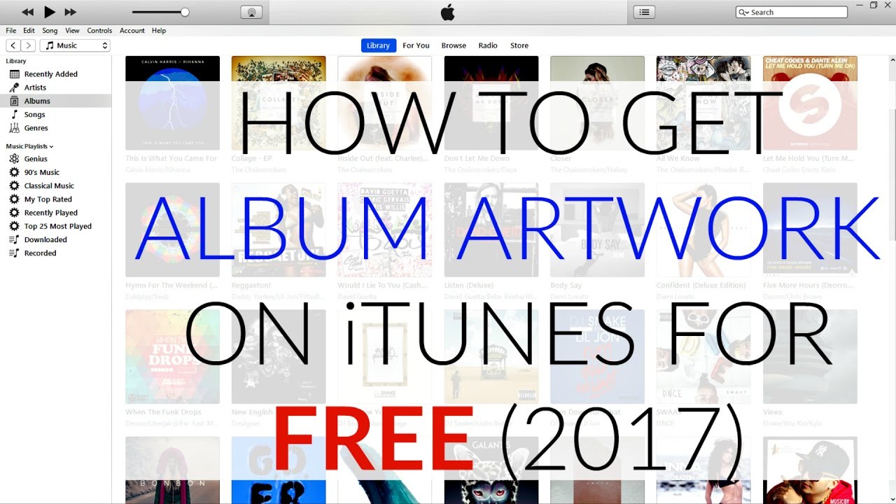 how to get artwork for itunes